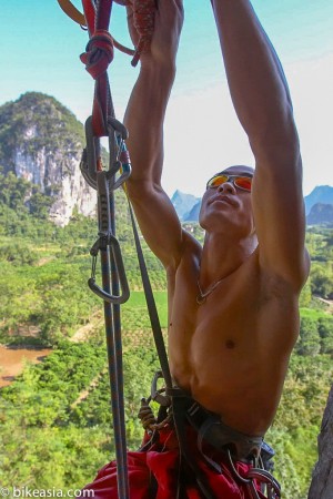 Gallery item for Yangshuo Rock Climbing. | Image by Bike Asia